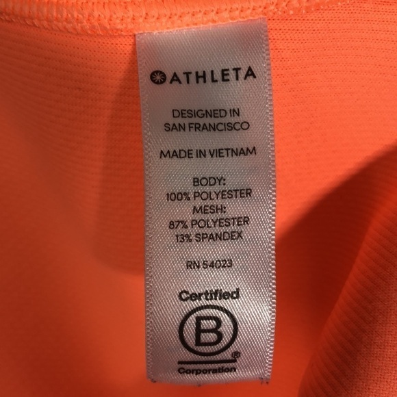 Athleta Match Point Polo‎ Tank Neon Orange XXS - Picture 7 of 8